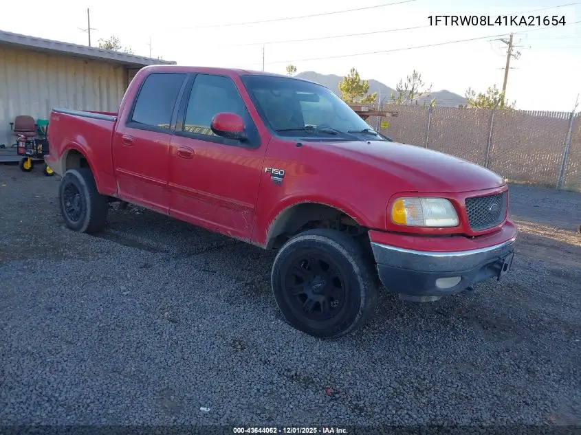 1FTRW08L41KA21654 2001 Ford F-150 King Ranch Edition/Lariat/Xlt
