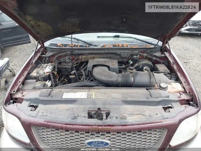 1FTRW08L81KA22824 2001 Ford F-150 Supercrew King Ranch/Lariat/Xlt