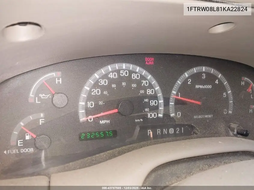 1FTRW08L81KA22824 2001 Ford F-150 Supercrew King Ranch/Lariat/Xlt