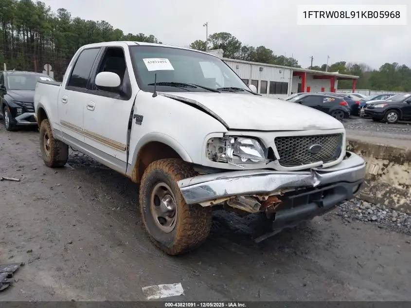 1FTRW08L91KB05968 2001 Ford F-150 King Ranch Edition/Lariat/Xlt