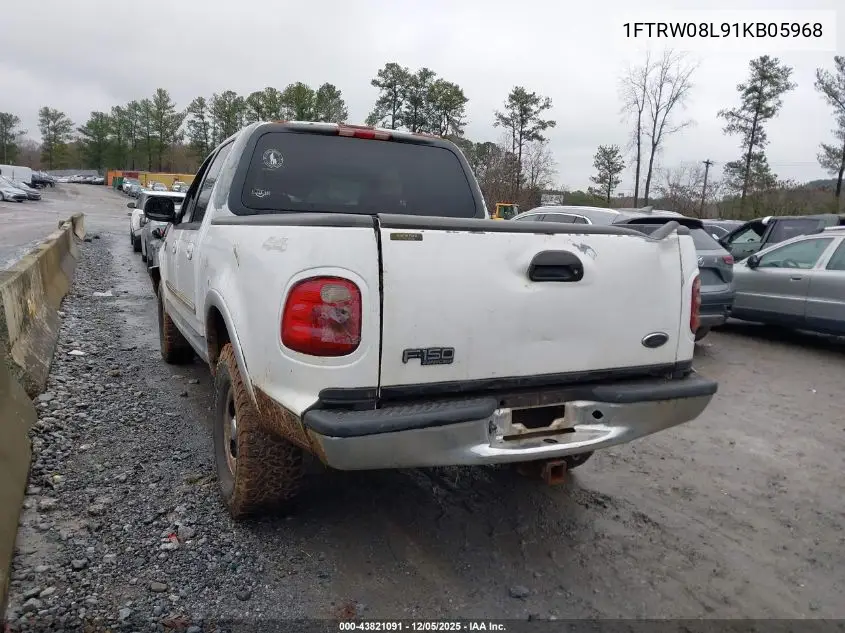 1FTRW08L91KB05968 2001 Ford F-150 King Ranch Edition/Lariat/Xlt