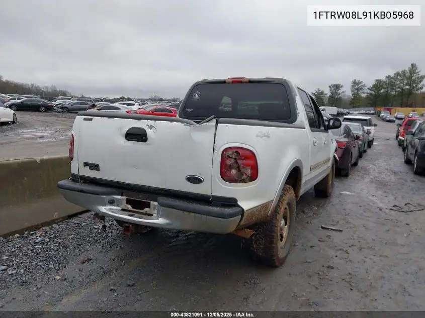 1FTRW08L91KB05968 2001 Ford F-150 King Ranch Edition/Lariat/Xlt