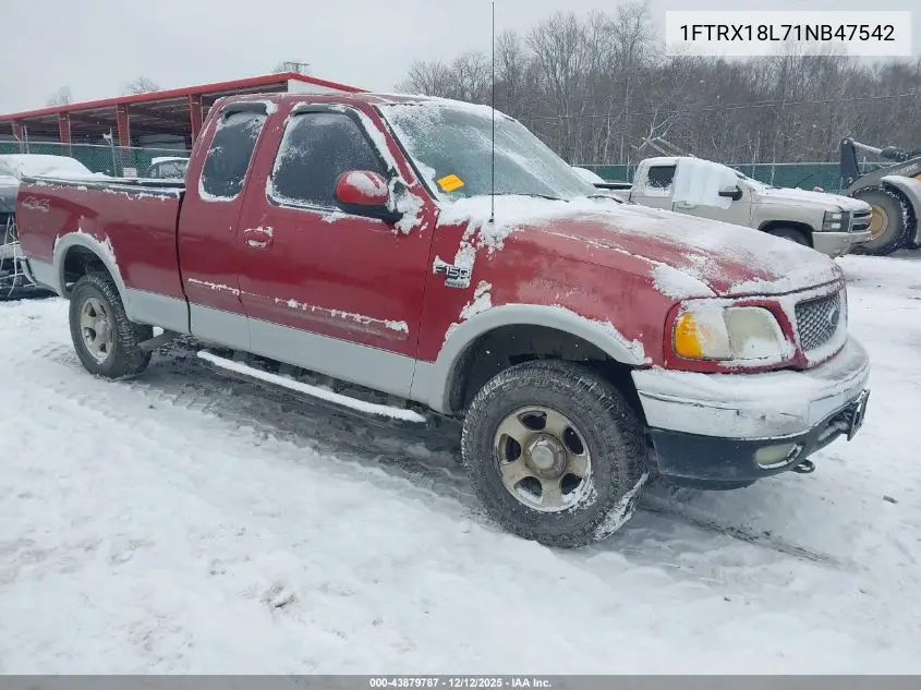 1FTRX18L71NB47542 2001 Ford F-150 Lariat/Xl/Xlt