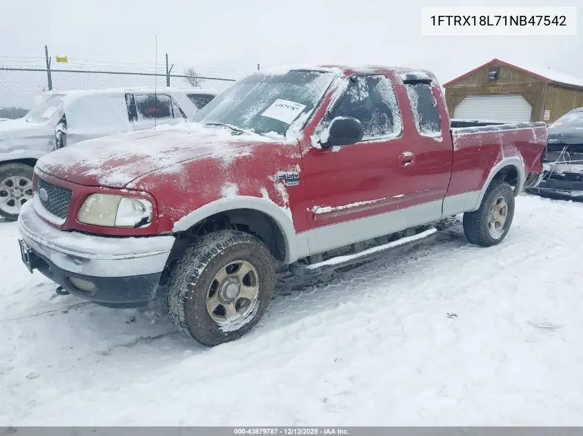 1FTRX18L71NB47542 2001 Ford F-150 Lariat/Xl/Xlt