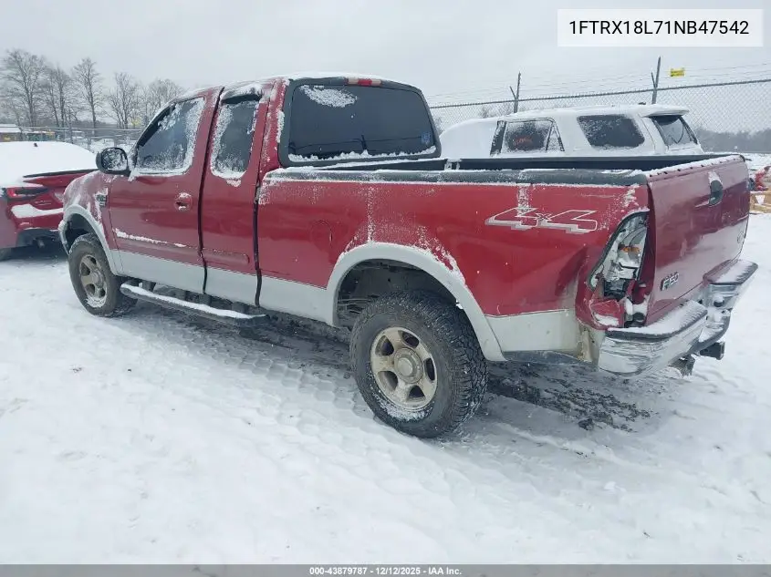 1FTRX18L71NB47542 2001 Ford F-150 Lariat/Xl/Xlt