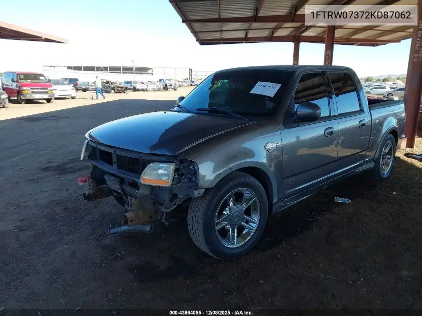 1FTRW07372KD87062 2002 Ford F-150 Lariat
