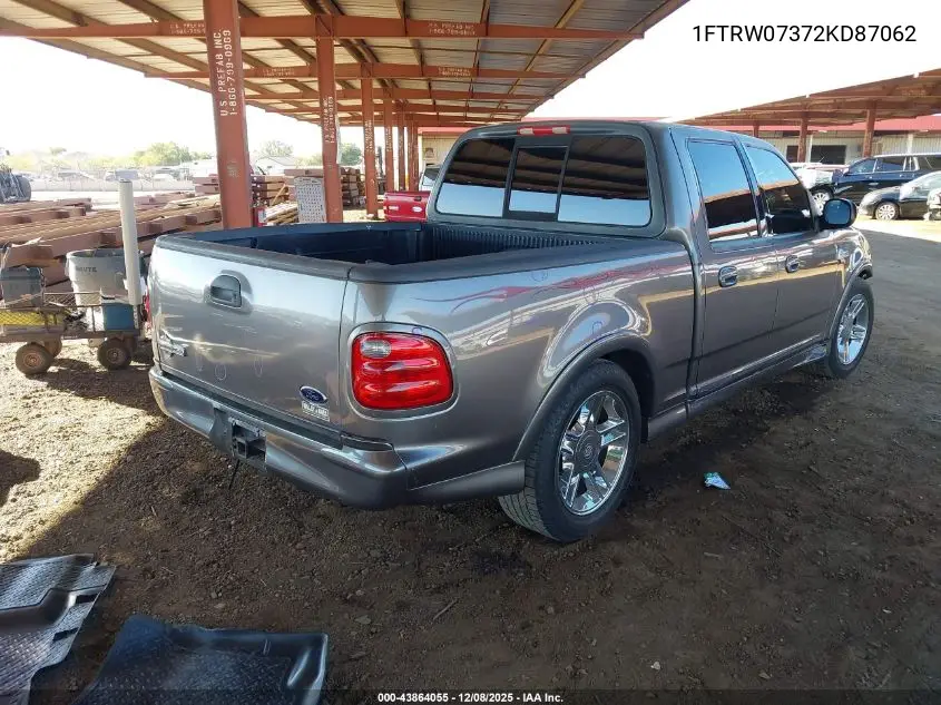 1FTRW07372KD87062 2002 Ford F-150 Lariat