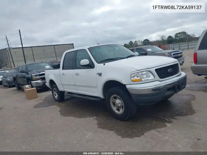1FTRW08L72KA59137 2002 Ford F-150 Lariat/Xlt