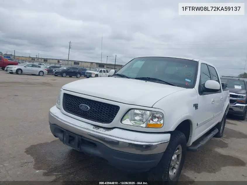 1FTRW08L72KA59137 2002 Ford F-150 Lariat/Xlt