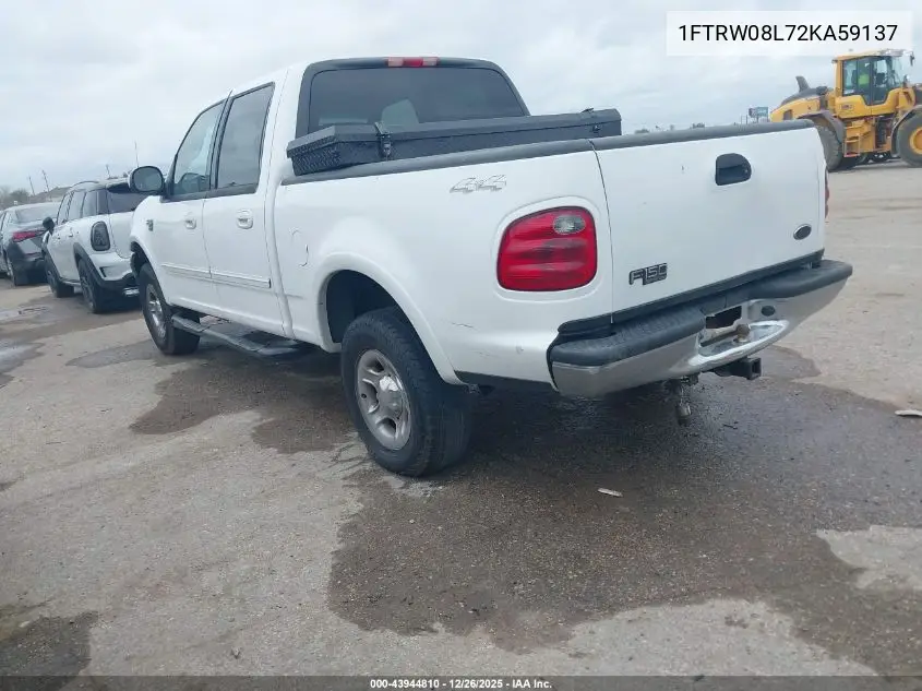 1FTRW08L72KA59137 2002 Ford F-150 Lariat/Xlt