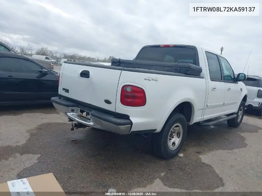 1FTRW08L72KA59137 2002 Ford F-150 Lariat/Xlt