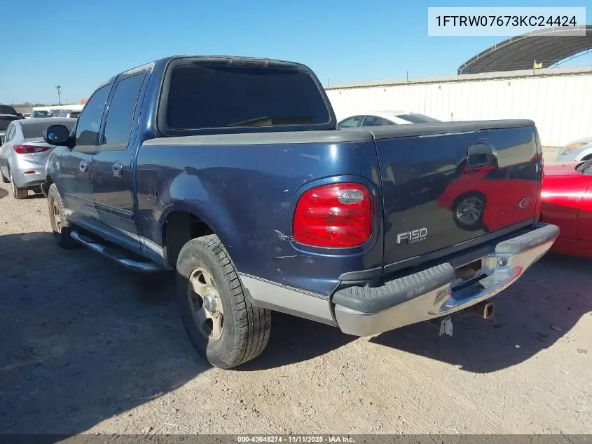 1FTRW07673KC24424 2003 Ford F-150 Lariat/Xlt