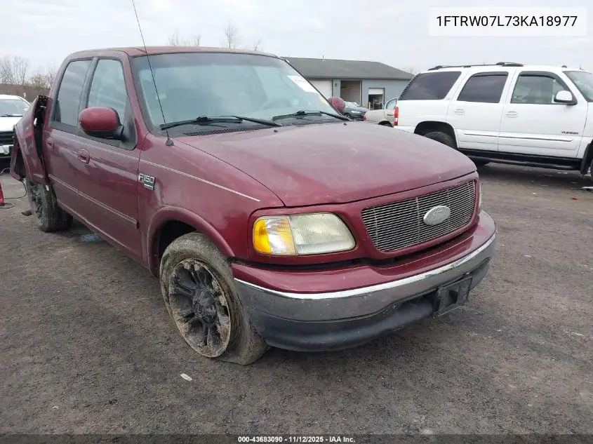 1FTRW07L73KA18977 2003 Ford F-150 Lariat/Xlt