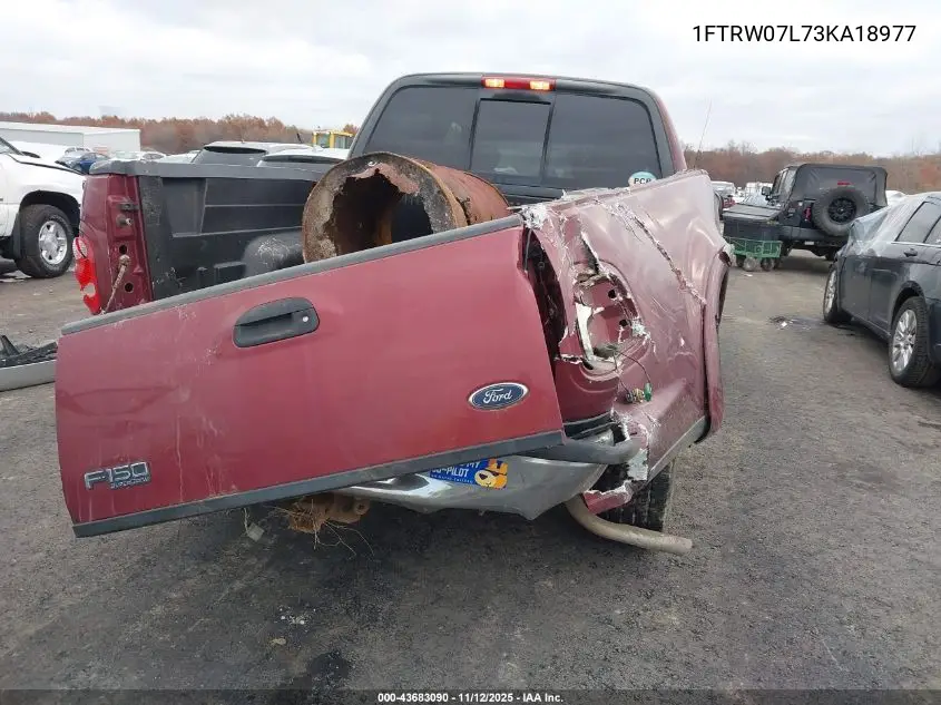 1FTRW07L73KA18977 2003 Ford F-150 Lariat/Xlt