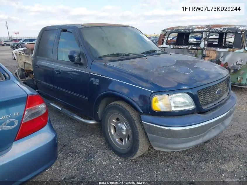 1FTRW07L73KD29244 2003 Ford F-150 Lariat/Xlt