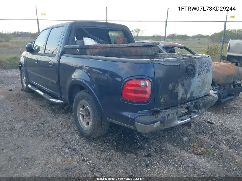 1FTRW07L73KD29244 2003 Ford F-150 Lariat/Xlt