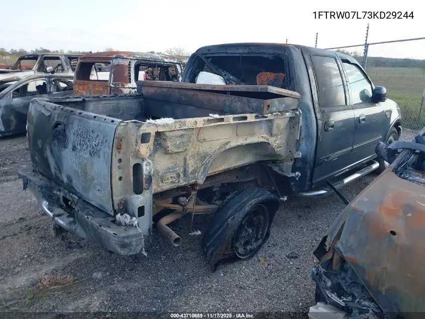 1FTRW07L73KD29244 2003 Ford F-150 Lariat/Xlt