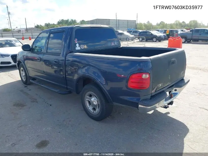 1FTRW07603KD35977 2003 Ford F-150 Lariat/Xlt
