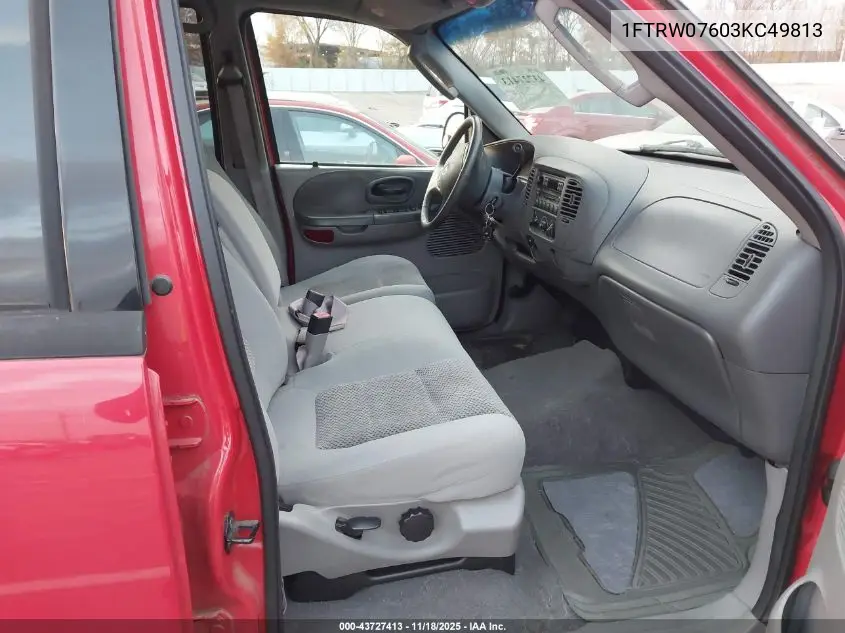 1FTRW07603KC49813 2003 Ford F-150 Lariat/Xlt