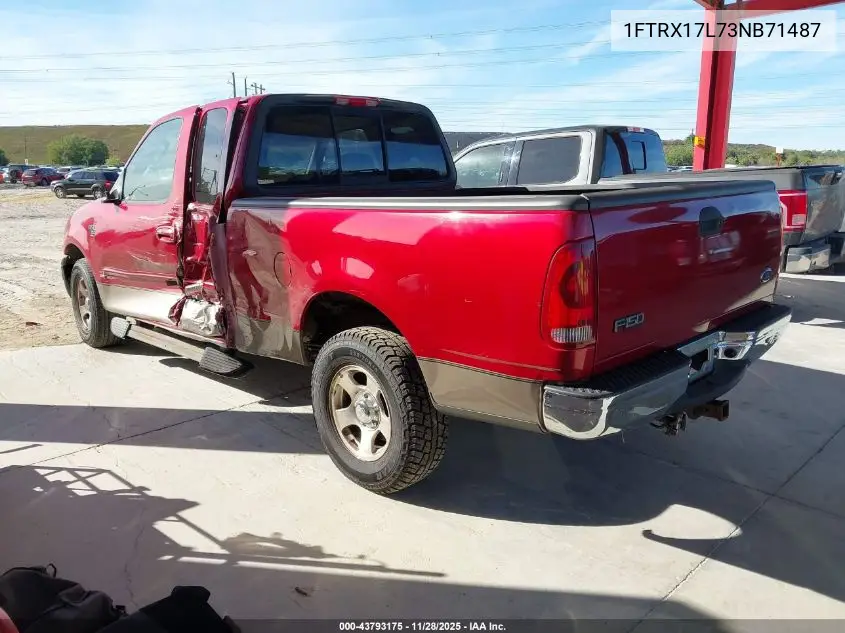 1FTRX17L73NB71487 2003 Ford F-150 Lariat/Xl/Xlt