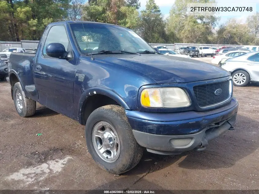 2FTRF08W33CA70748 2003 Ford F-150 Xl/Xlt