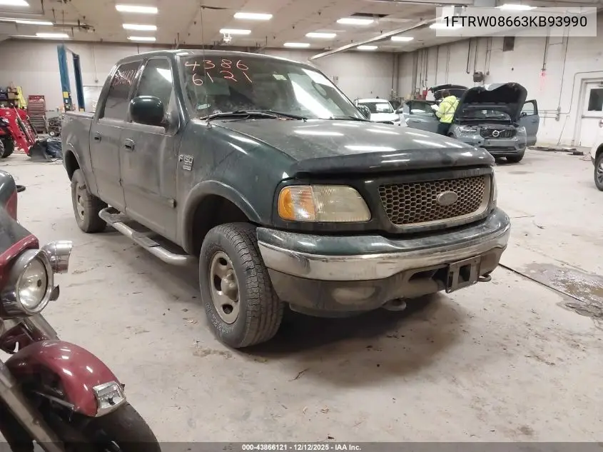 1FTRW08663KB93990 2003 Ford F-150 Lariat/Xlt