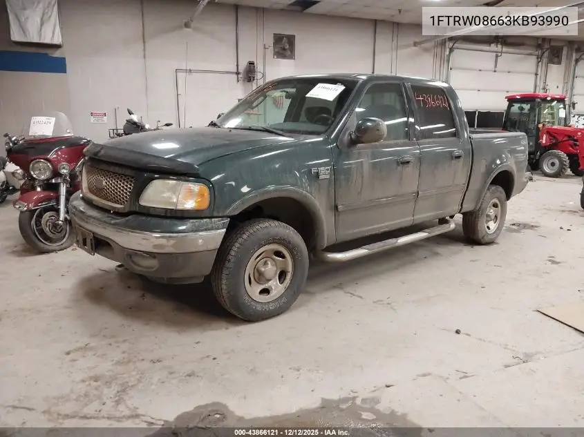1FTRW08663KB93990 2003 Ford F-150 Lariat/Xlt