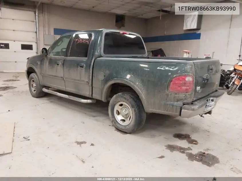 1FTRW08663KB93990 2003 Ford F-150 Lariat/Xlt