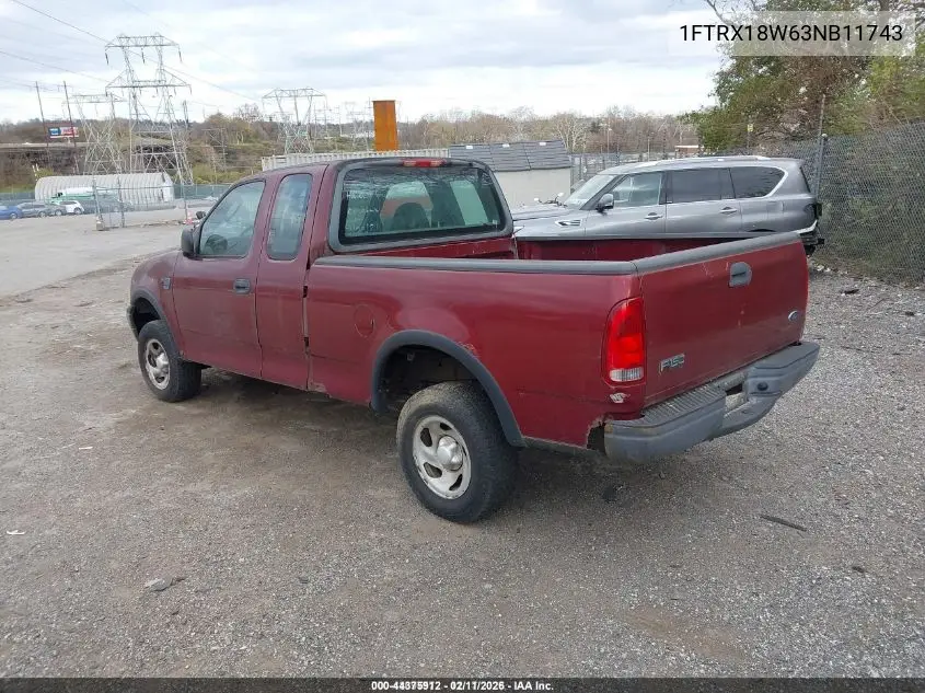 1FTRX18W63NB11743 2003 Ford F-150 Lariat/Xl/Xlt