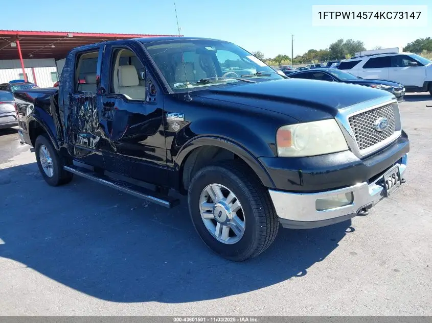 1FTPW14574KC73147 2004 Ford F-150 Fx4/Lariat/Xlt