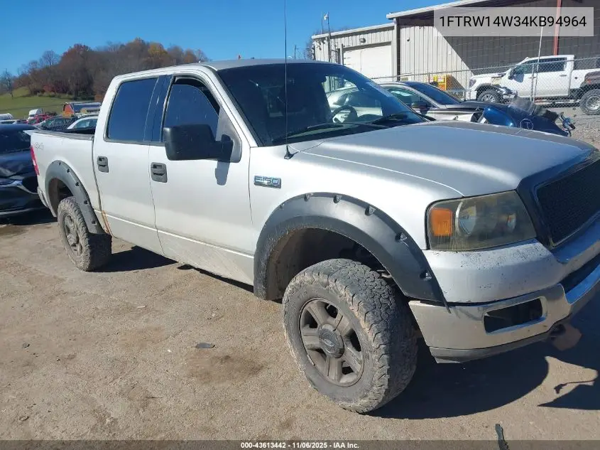 1FTRW14W34KB94964 2004 Ford F-150 Xlt