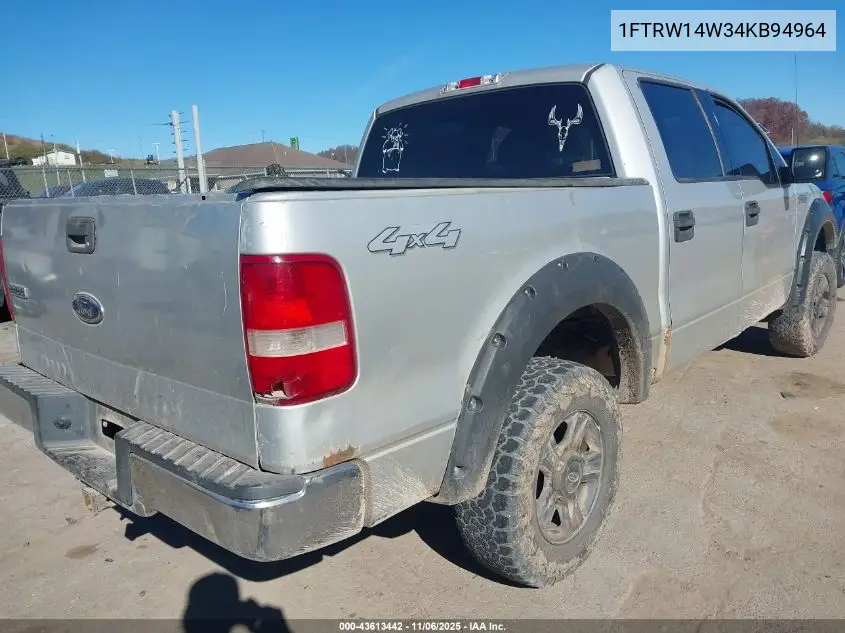 1FTRW14W34KB94964 2004 Ford F-150 Xlt