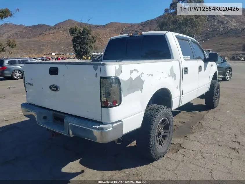 1FTPW12564KC20426 2004 Ford F-150 Lariat/Xlt