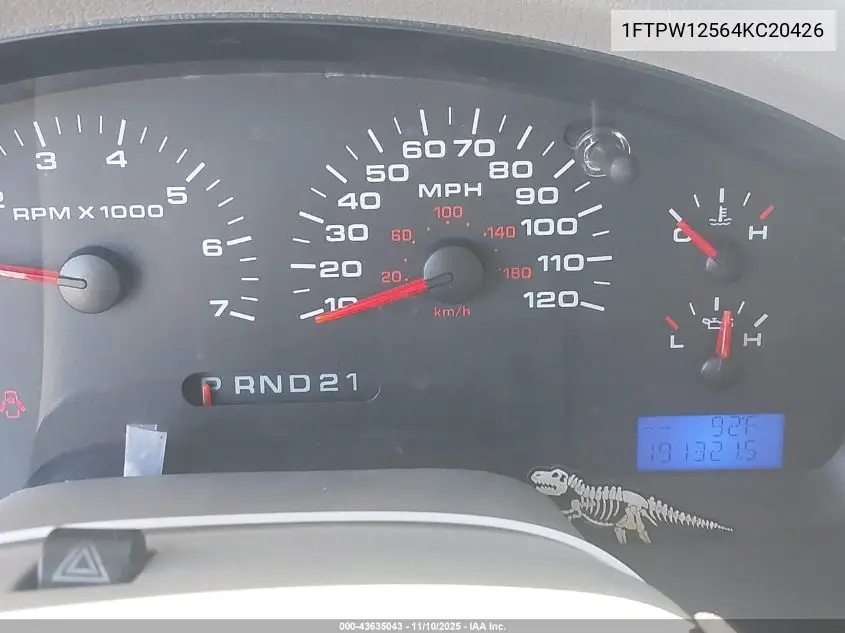 1FTPW12564KC20426 2004 Ford F-150 Lariat/Xlt