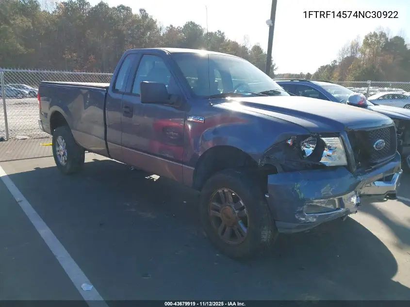 1FTRF14574NC30922 2004 Ford F-150 Fx4/Xl/Xlt
