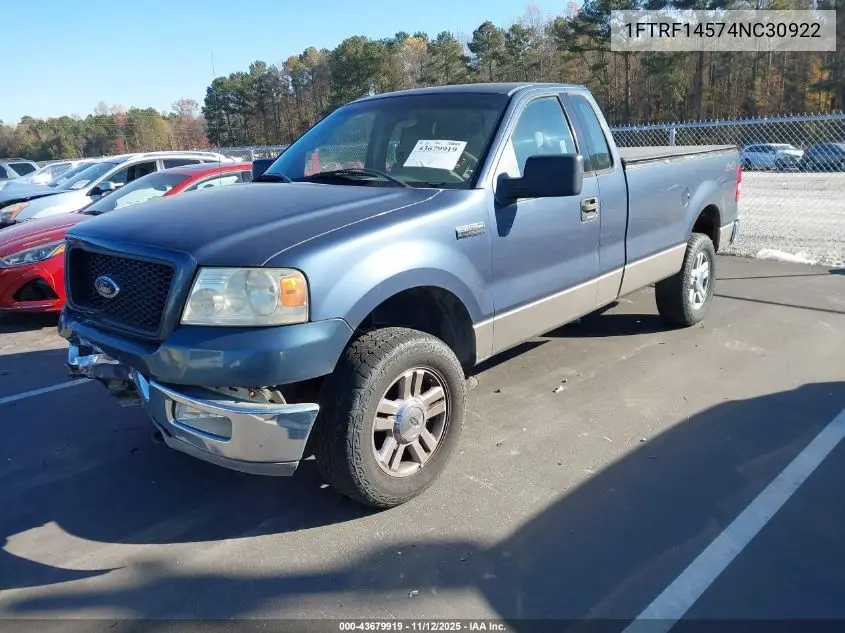 1FTRF14574NC30922 2004 Ford F-150 Fx4/Xl/Xlt