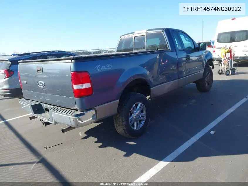 1FTRF14574NC30922 2004 Ford F-150 Fx4/Xl/Xlt
