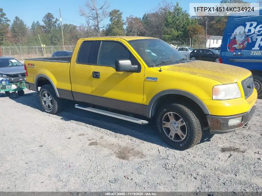 1FTPX14514KC34924 2004 Ford F-150 Fx4/Lariat/Xl/Xlt