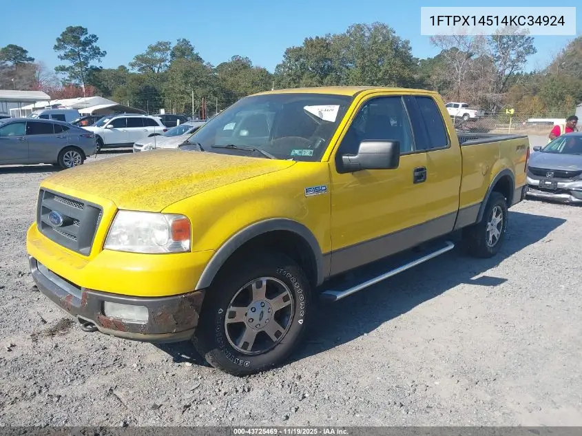 1FTPX14514KC34924 2004 Ford F-150 Fx4/Lariat/Xl/Xlt