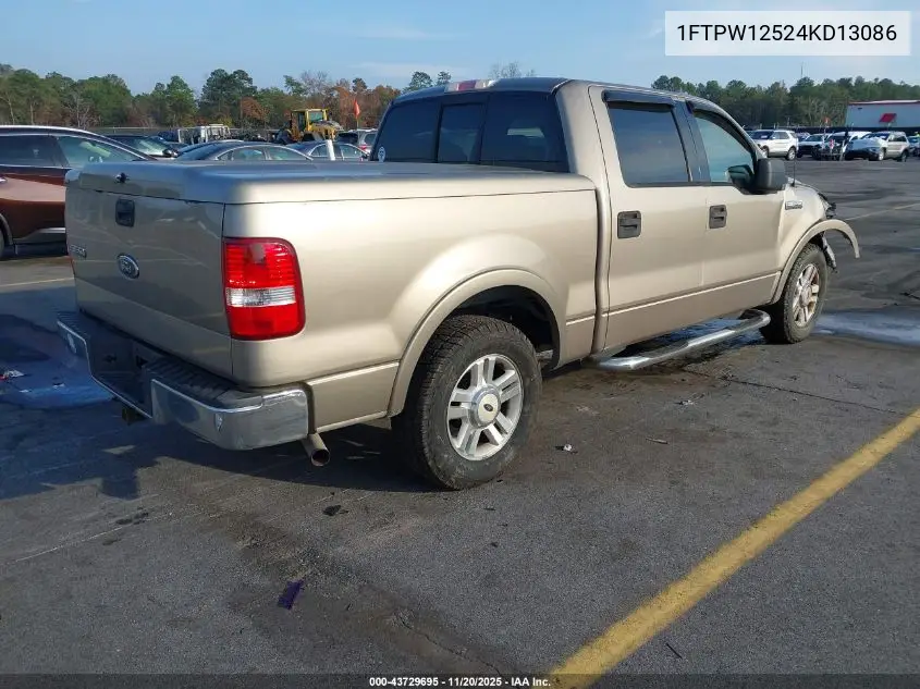 1FTPW12524KD13086 2004 Ford F-150 Lariat/Xlt