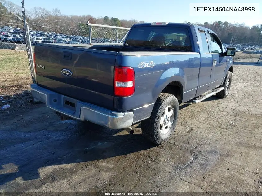 1FTPX14504NA48998 2004 Ford F-150 Fx4/Lariat/Xl/Xlt