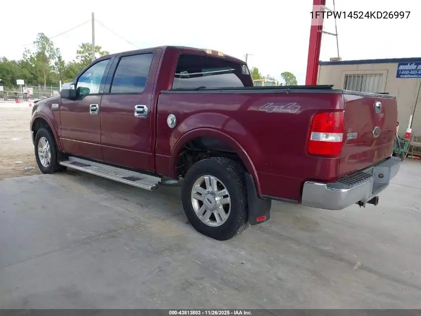 1FTPW14524KD26997 2004 Ford F-150 Fx4/Lariat/Xlt