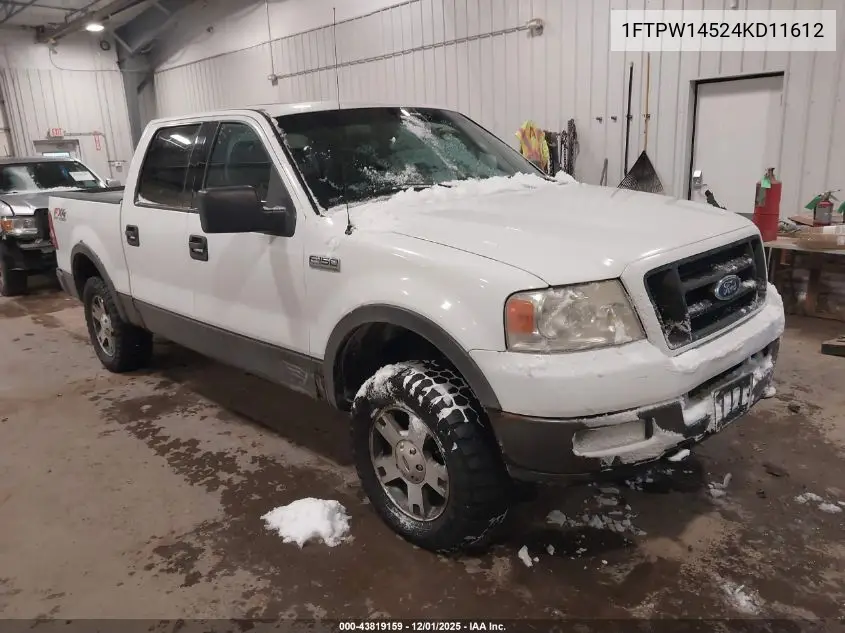 1FTPW14524KD11612 2004 Ford F-150 Fx4/Lariat/Xlt