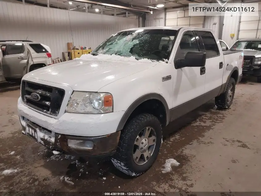 1FTPW14524KD11612 2004 Ford F-150 Fx4/Lariat/Xlt
