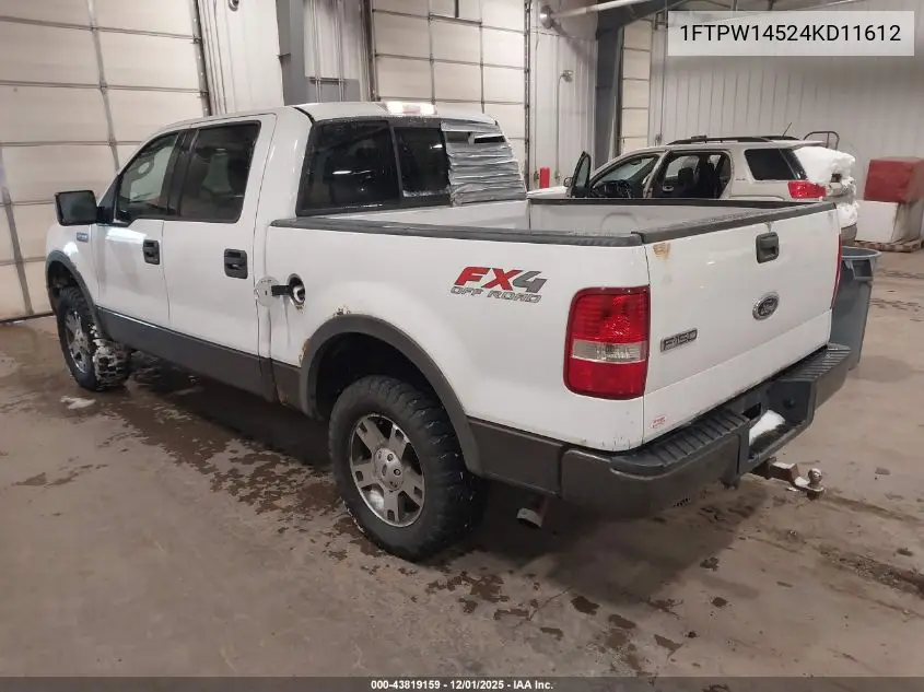 1FTPW14524KD11612 2004 Ford F-150 Fx4/Lariat/Xlt