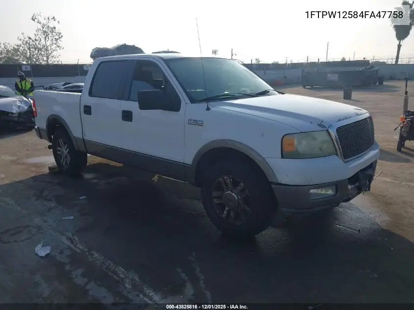 1FTPW12584FA47758 2004 Ford F-150 Lariat/Xlt