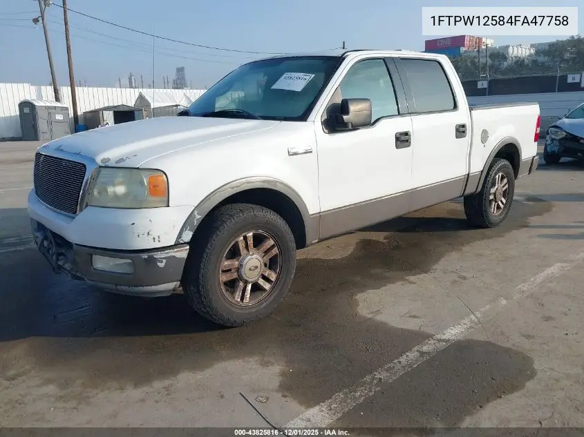 1FTPW12584FA47758 2004 Ford F-150 Lariat/Xlt