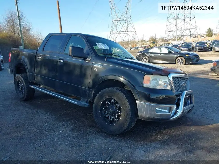1FTPW14504KA52344 2004 Ford F-150 Fx4/Lariat/Xlt