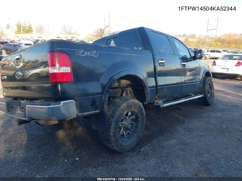 1FTPW14504KA52344 2004 Ford F-150 Fx4/Lariat/Xlt