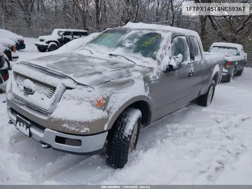 1FTPX14514NC59367 2004 Ford F-150 Fx4/Lariat/Xl/Xlt